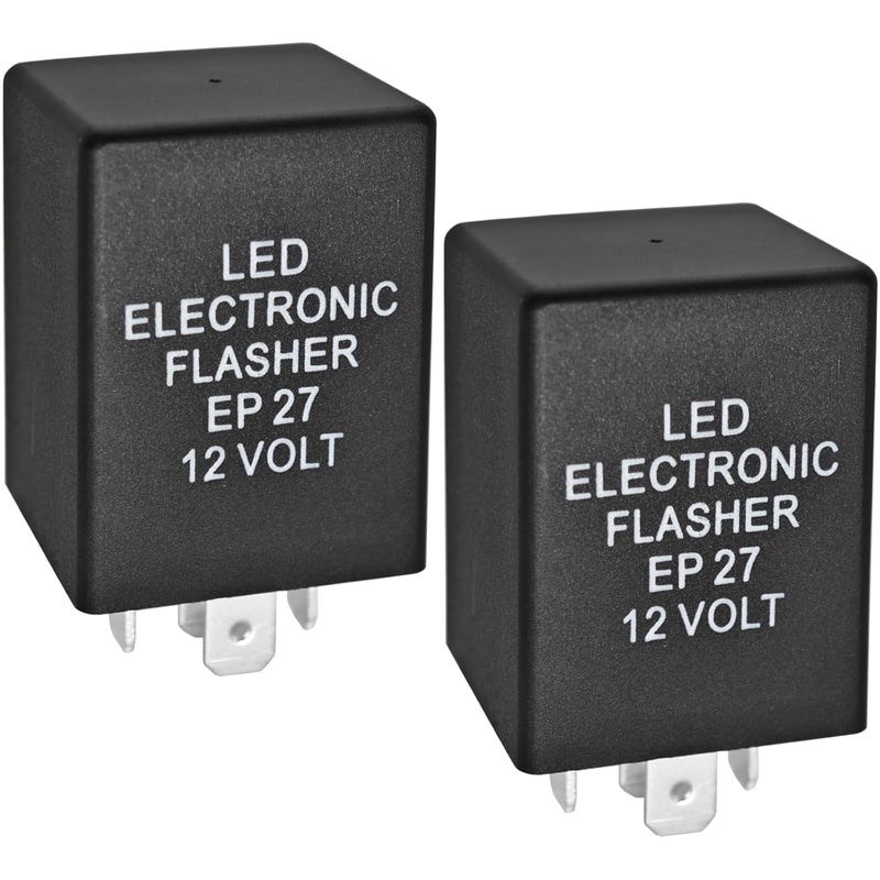 Formiden 2Pcs 5-Pin EP27 FL27 Electronic LED Flasher Relay for Fixing Hyper Flash Issue in LED Turn Signal Bulbs - Image 1